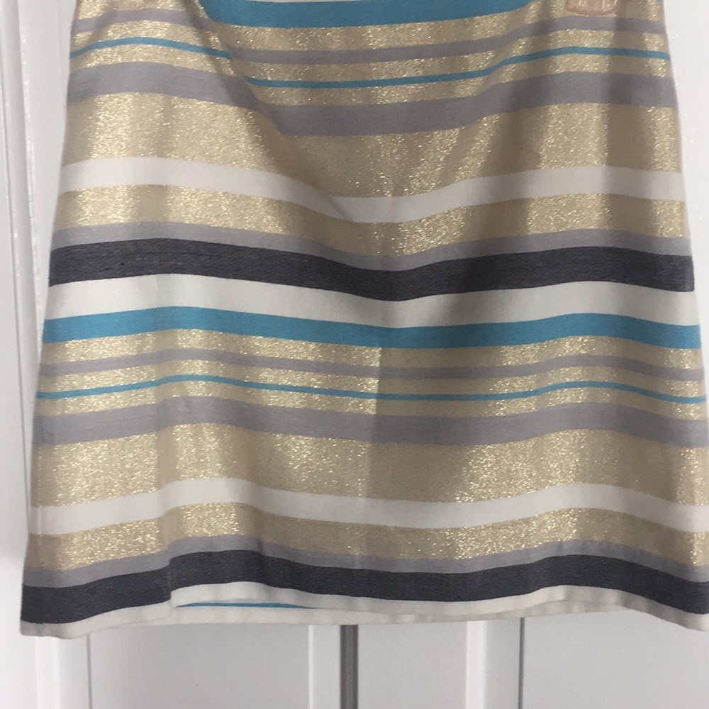 Gold stripe mini skirt